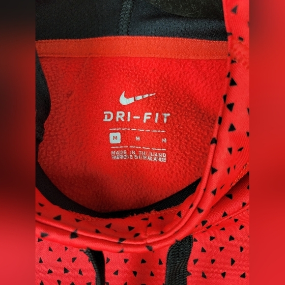 NIKE THERMA-FIT SWOOSH PULLOVER HOODIE RED WOMEN'S SIZE M - Picture 4 of 9